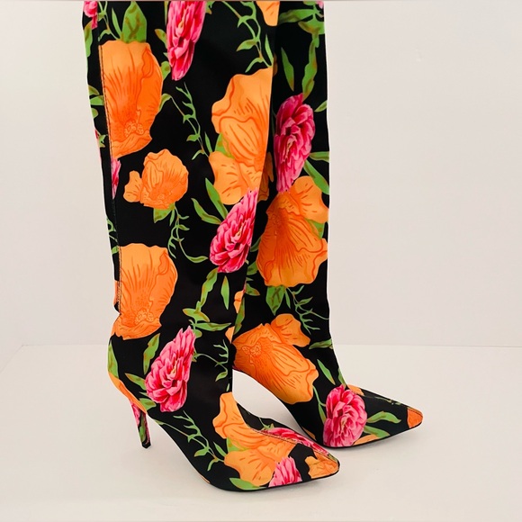 Anne Michelle Floral Boots Size US 8 / EU 38 - Picture 2 of 5
